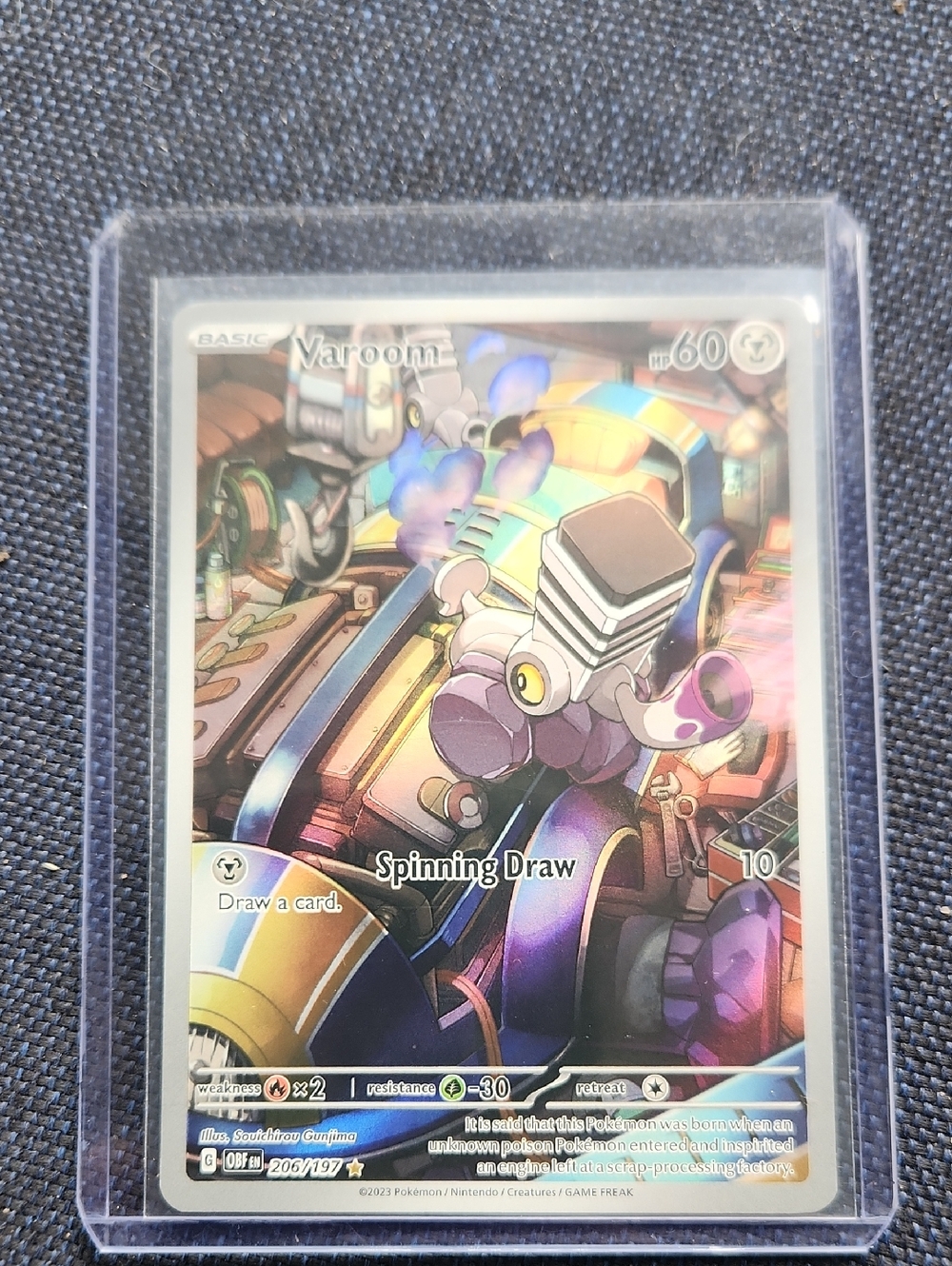 Varoom 206/197 Obsidian Flames Illustration Rare Full Art Pokemon